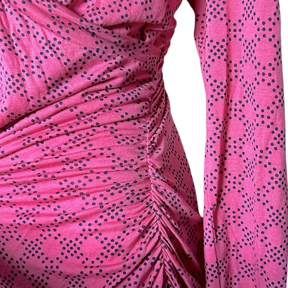Boden 12L faux wrap ruched midi dress - Picture 2 of 5